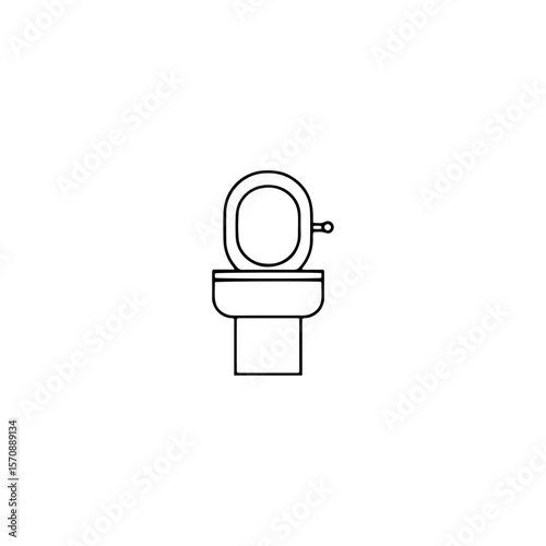 Toilet icon flat vector design.