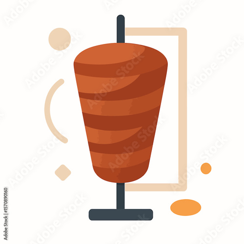 Traditional Doner Kebab Meat On Rotisserie