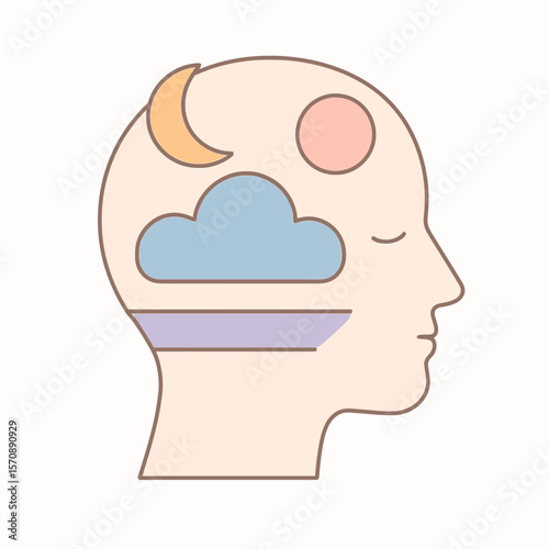 Peaceful Mind With Dreamy Imagination Concept