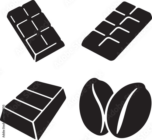  World chocolate day icon set silhouette vector illustration art