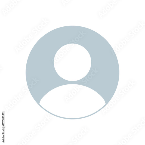 Profile Default avatar icon vector. User account DP symbol PNG on transparent background. A generic user icon with a circular shape and a head and shoulders silhouette design.