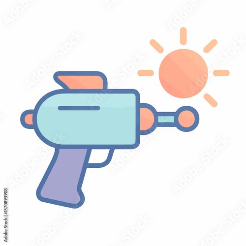 Futuristic Toy Ray Gun With Sunlight
