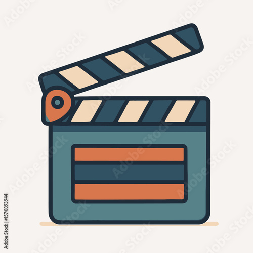 Colorful Movie Clapperboard Isolated On White