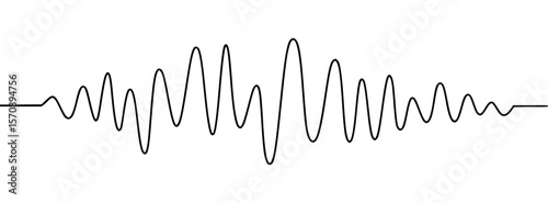 Abstract sound waveform illustration graphic depicting audio signal display
