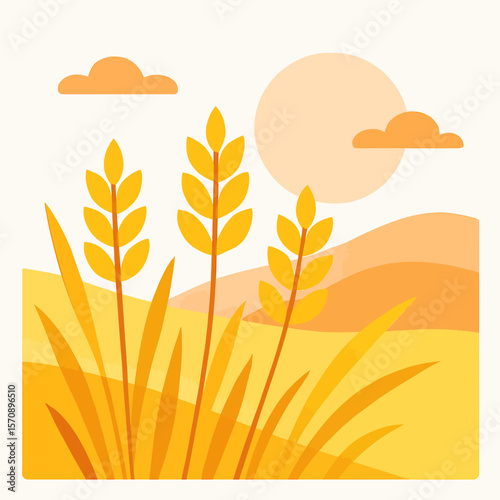 Golden Wheat Field Under Summer Sun
