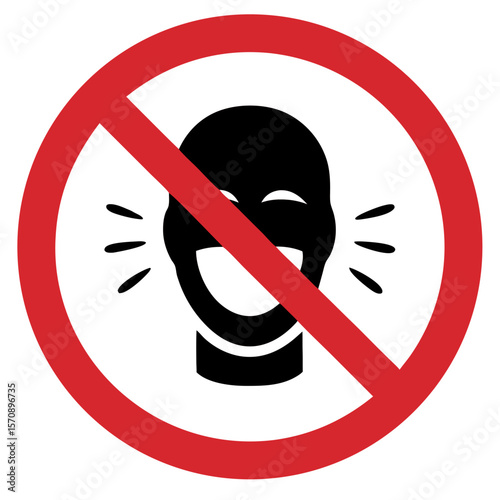 Shouting and laughing loudly is prohibited