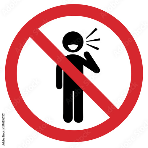 Shouting and laughing loudly is prohibited