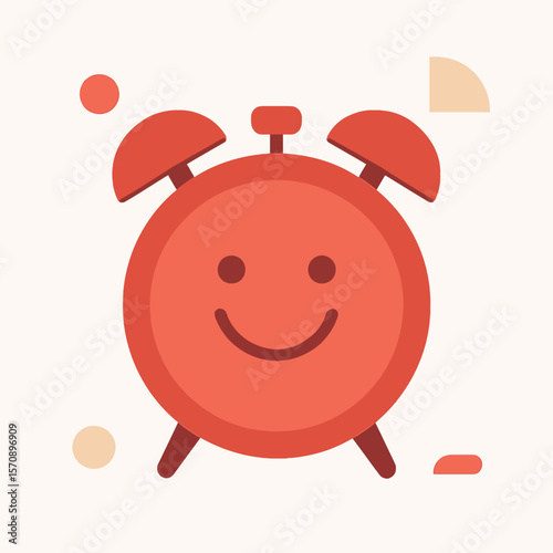 Cheerful Alarm Clock With Happy Face
