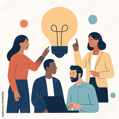 Creative Team Brainstorming Innovative Solutions