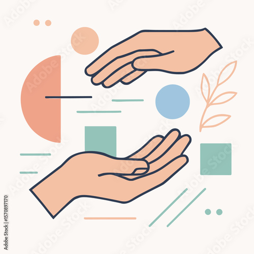Giving Helping Hands For Support And Care