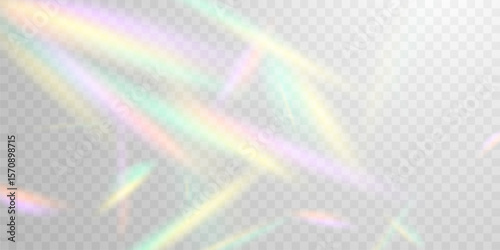 Light effect and zigzag ribbon falling from above on a beam of light, tinsel vector