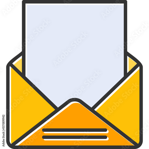 Open Email Vector Icon Design