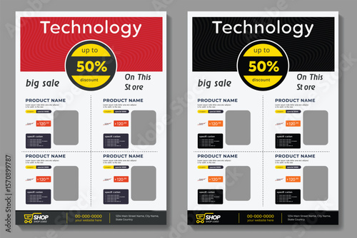a4 size print flyer or poster template for Products sale promotion and super market sale offer poster template, black Friday sale offer  leaflet design suitable for grocery sale flyer or poster design