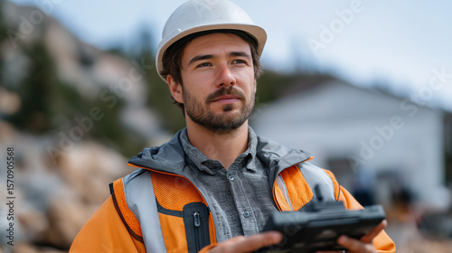 Deep Mining Engineer Using Ground Penetrating Radar for Exploration in Field Station