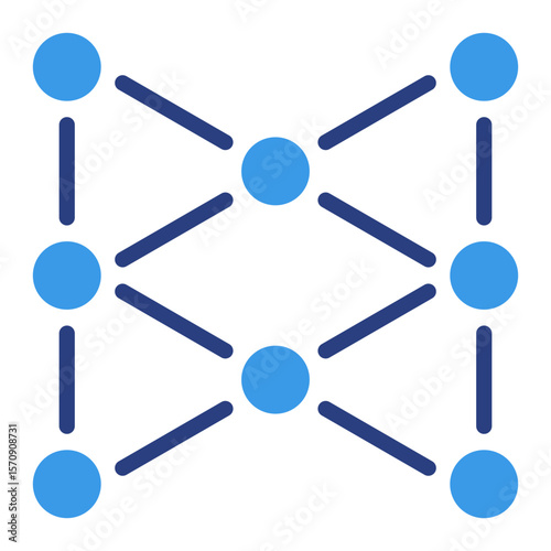 Neural Network  Icon Element For Design