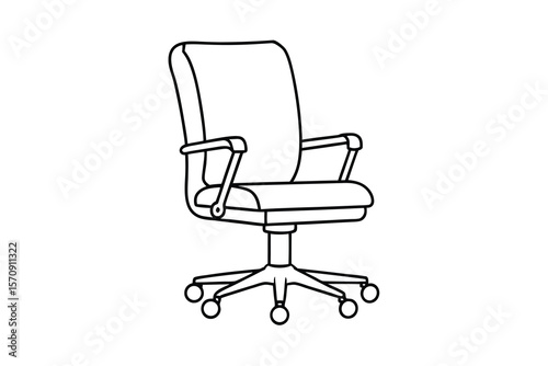 Office chair with armrests and wheels desk chair swivel chair
