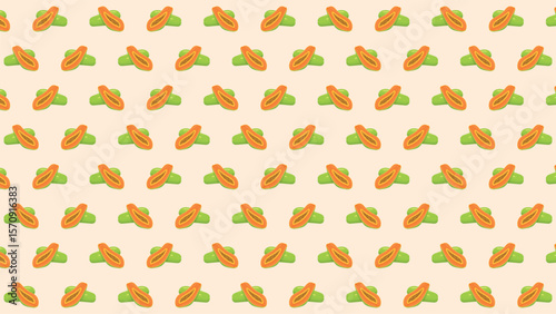 papaya fruit seamless pattern background vector design