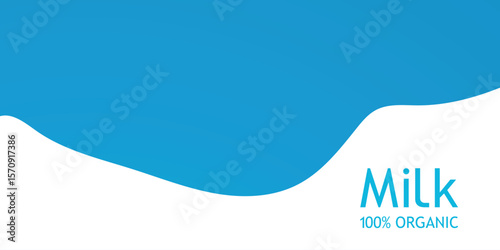 simple milk wave back in flat design