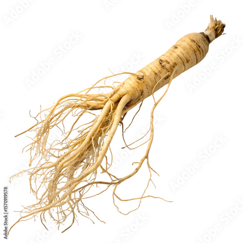 Ginseng Root Unveiling the Ancient Herbs Powerful Benefits on transparent background