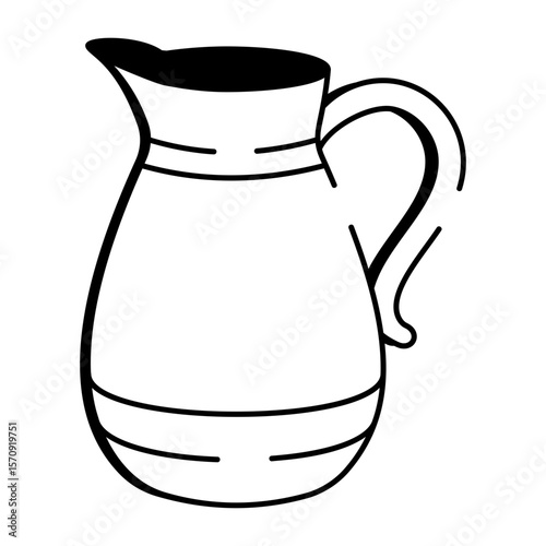 A drawing style icon denoting a clay pitcher
