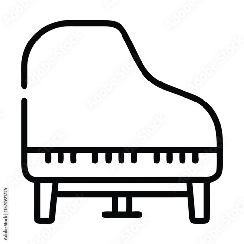 Piano icon outline