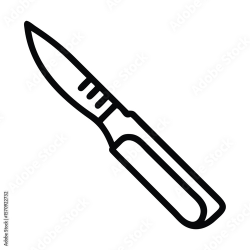 Knife Black Diagonal Tool Silhouette