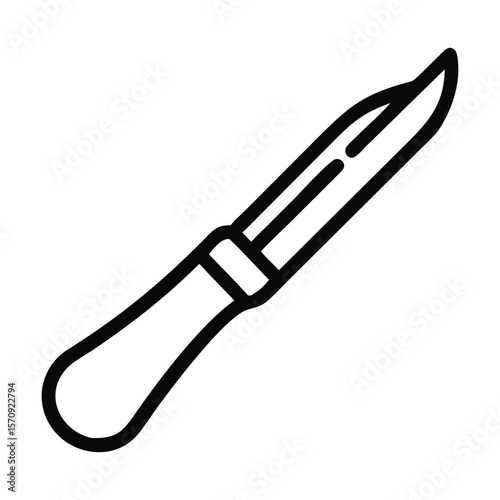 Knife Black Diagonal Tool Silhouette