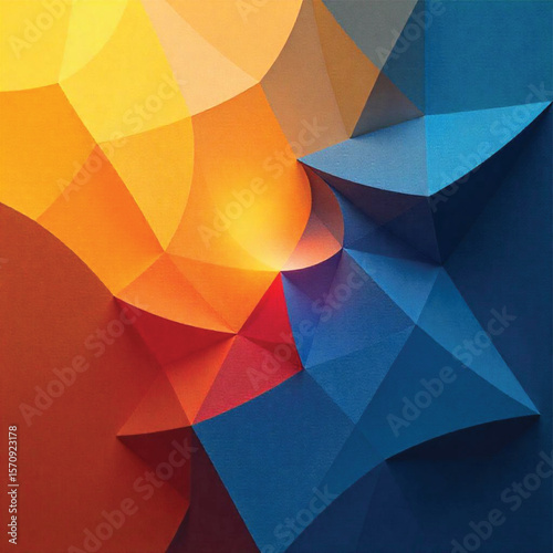 Abstract geometric triangle pattern design for a colorful, futuristic mosaic backdrop