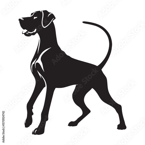 Versatile Great Dane black vector asset, a truly modern digital image for diverse uses - Great Dane silhouette - Great Dane Vector - Silhouette of Great Dane - dog silhouette


