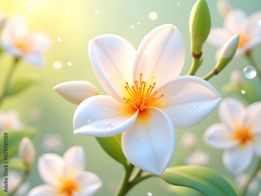 Naklejka premium Colorful flower graphic poster PPT background, abstract flower computer wallpaper background