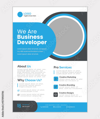 Enhance your brand visibility with this high-quality business flyer, designed for corporate marketing, product launches, and business events. Featuring a modern, sleek design with bold typography.