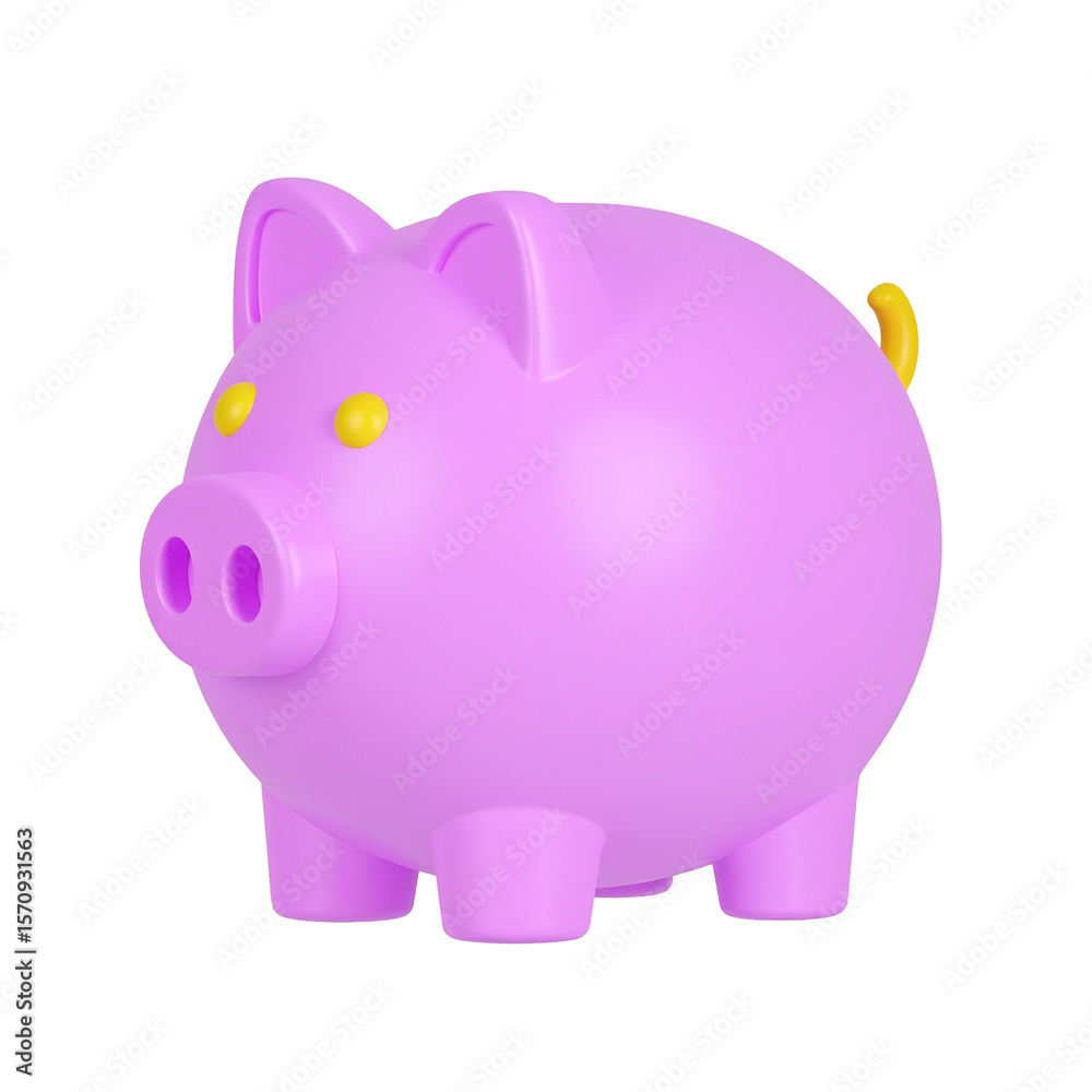 Obraz premium Savings Sentinel: A vibrant piggy bank stands as a symbol of thrift and financial wisdom, its inviting form encouraging wise money management and the attainment of financial security.