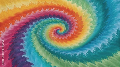 Vibrant Tie Dye Swirl Abstract Background Colorful Psychedelic Design Artistic Texture Hippie Aesthetic Rainbow Spiral Pattern Creative Backdrop for Graphic Design and Branding Projects Unique
