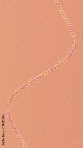 Ombre gradient 3D vertical background wallpaper pearl beads circles sphere particles bright summer vibrant colors render banner mockup social media trendy vibe cool doodle poster tranquil creativity