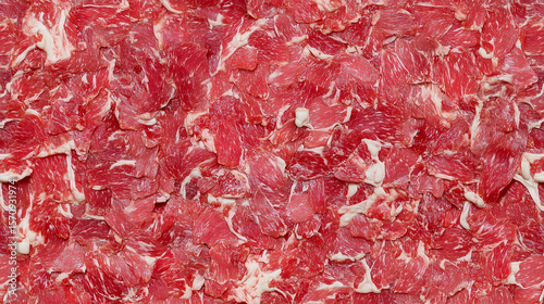 A fractal pattern of carcinogenic warning labels crafted from processed meat textures, forming an infinite loop.
﻿