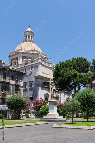 Catania, Italy - 06232023: chiesa della Badia di Sant'Agata