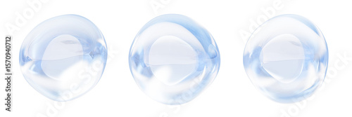 Fototapeta 3d blue liquid ball