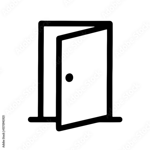 vector illustration of a door