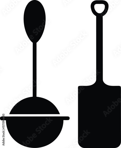 Cooking companion the iconic spatula vector template flat