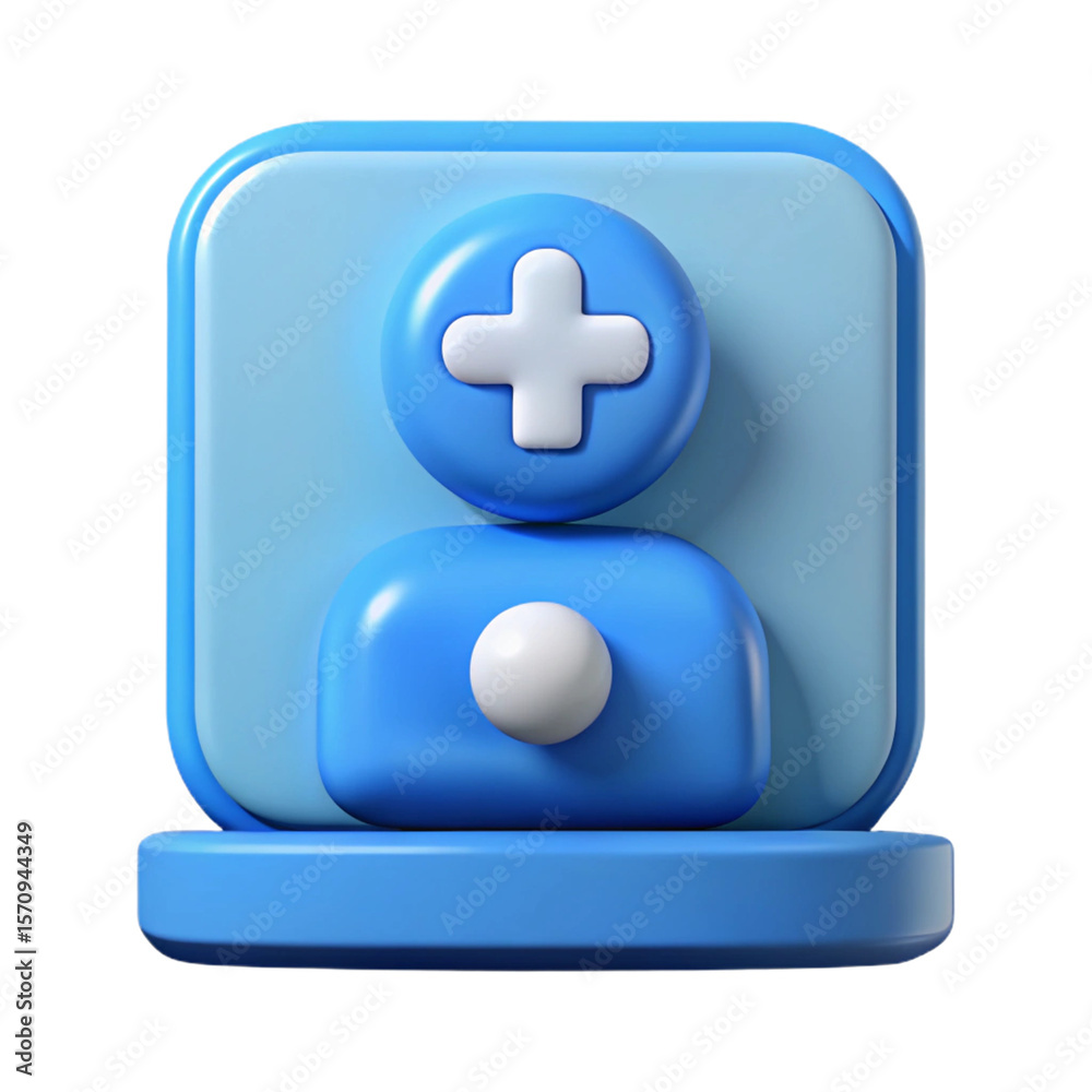 Obraz premium blue glossy button with question mark