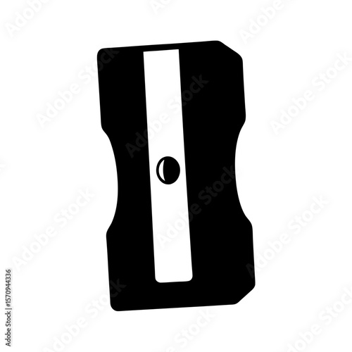 Minimalist Black and White Pencil Sharpener Illustration for Stationery Lovers Design