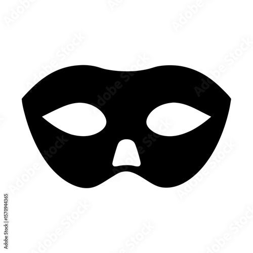 Iconic black masquerade mask for mystery, intrigue, and glamorous celebrations
