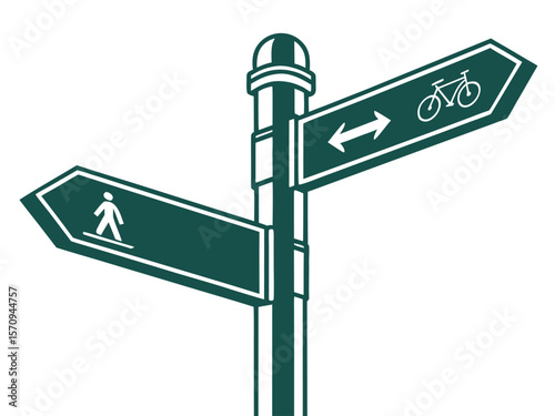 Road sign showing directions to success failure and the past