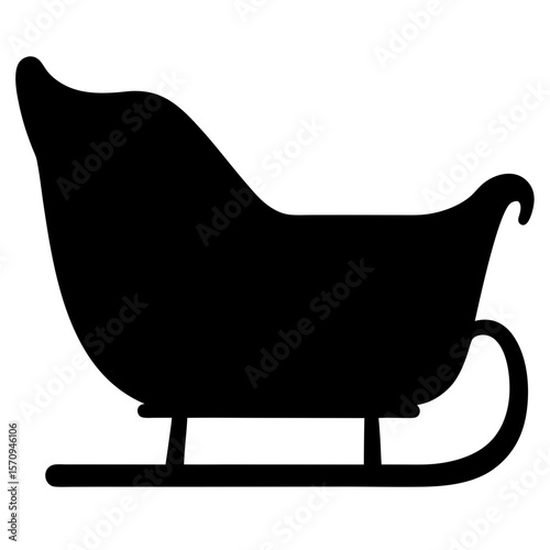 Elegant silhouette of a Christmas sleigh, promising a joyful ride and gifts