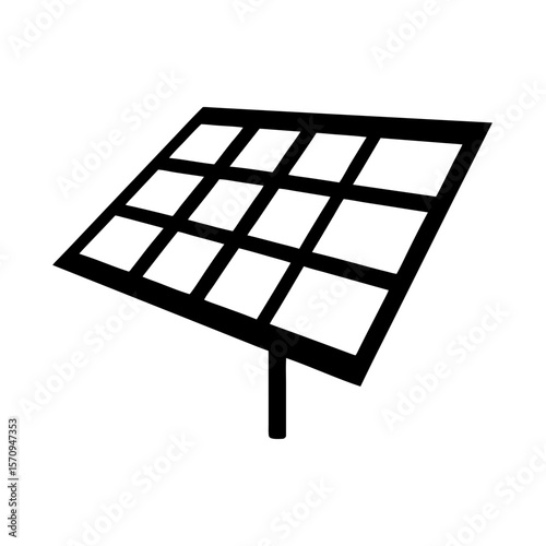 Single solar panel array in a modern and minimalist black design