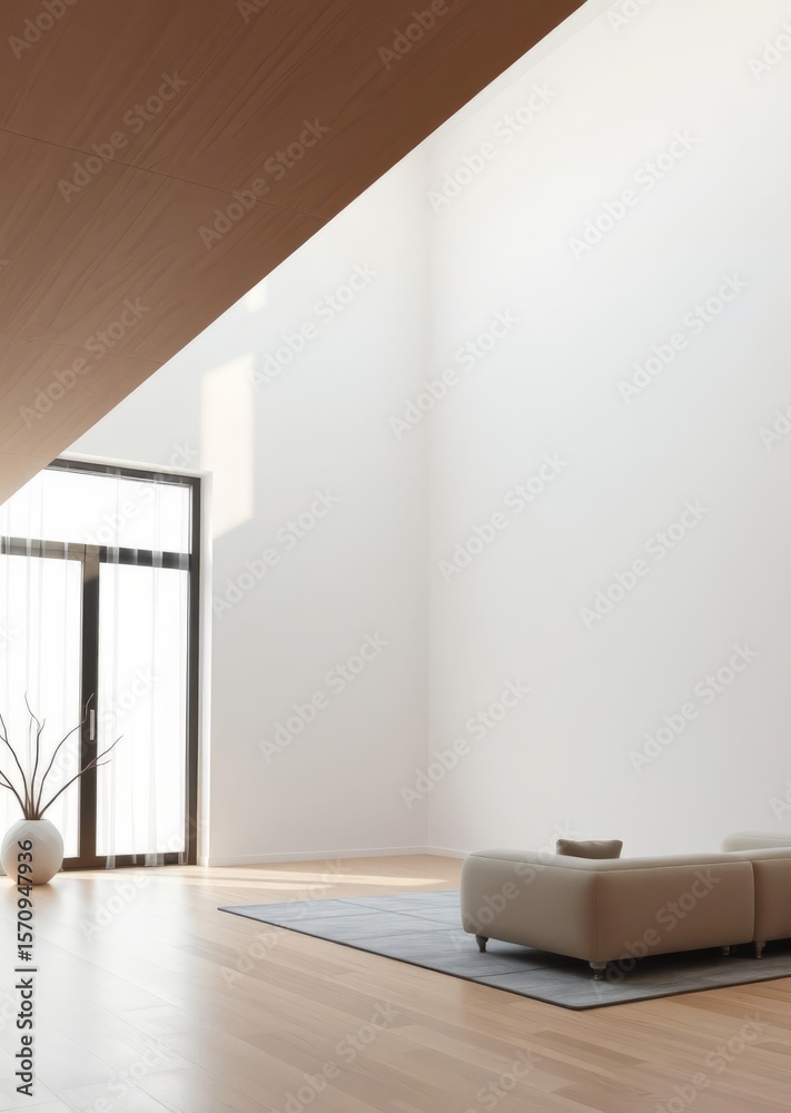 Fototapeta premium Interior of a room Empty room interior design architecture blank design room
