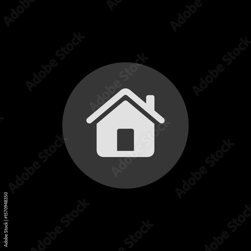 Filled House Circle Icon