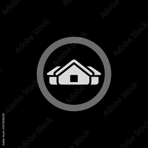 Lodge House Circle Icon