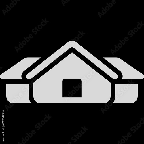 Filled Lodge House Icon