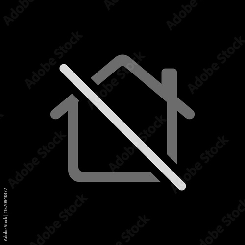 House with Slash Icon